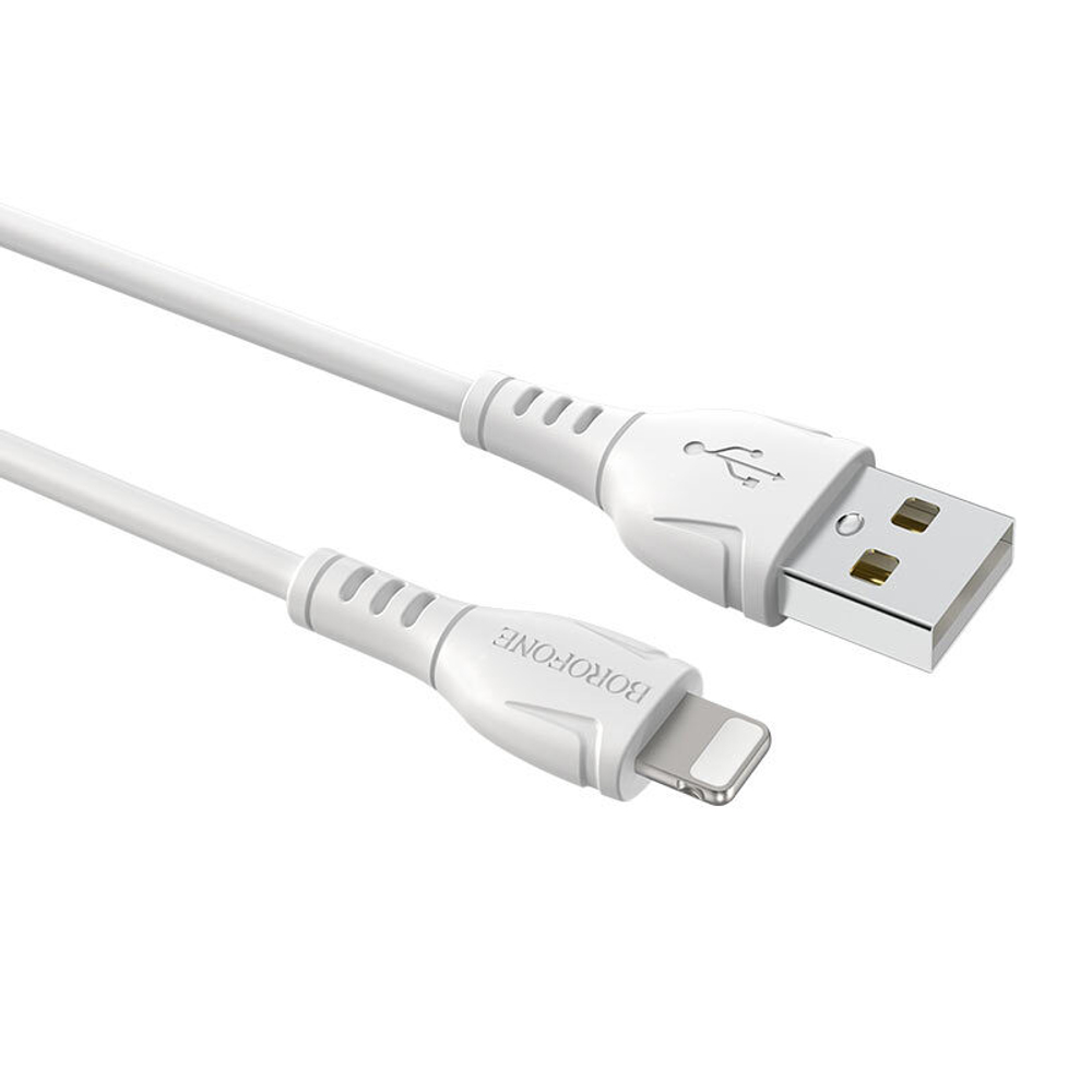 Кабель Borofone BX51 USB-Lightning 2.4А 1м PVC White