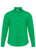 Рубашка муж. лен MC Saint Barth PAMPLONA 57 зеленый