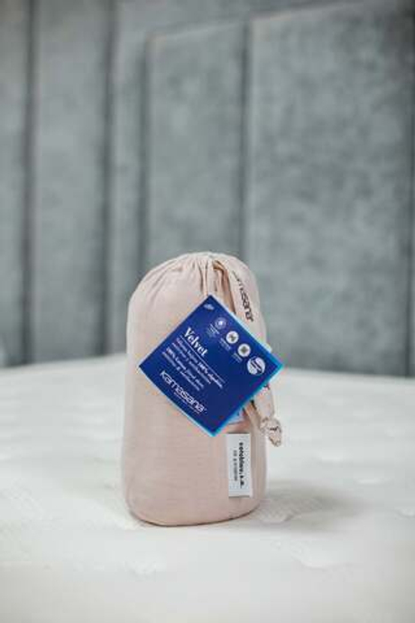 Наматрасник 160х200 Velvet розовый