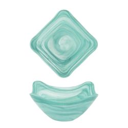 Салатник 300 мл 14*14 см h7 см   квадратный матовое стекло P.L. Proff Cuisine [6]