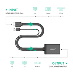 Конвертер HDMI на DisplayPort Adapter UGREEN 40238