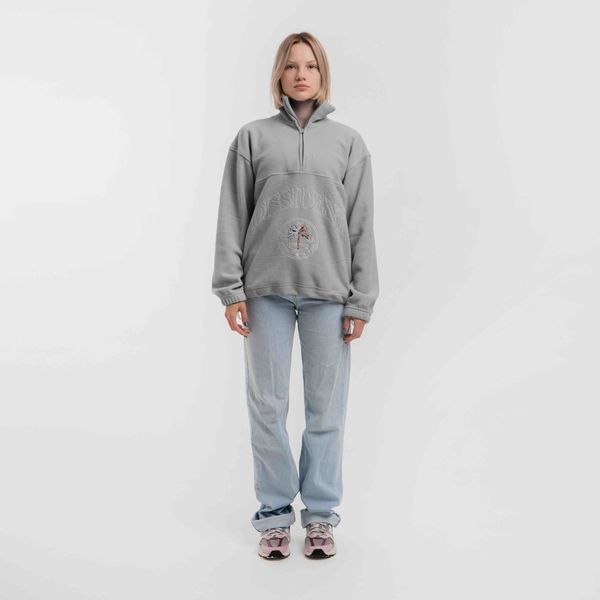 Толстовка флисовая DZ AW24 серая - фото 5