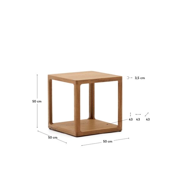 Maymai Приставной столик из массива дуба 50 x 50 см