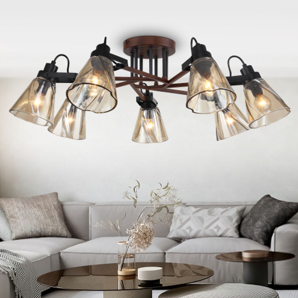 Люстра Rivoli Clarissa 5098-307 7 х Е14 40 Вт лофт - кантри | Rivoli