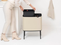 Brabantia Контейнер для мусора Bo Touch 11+23 л бежевый