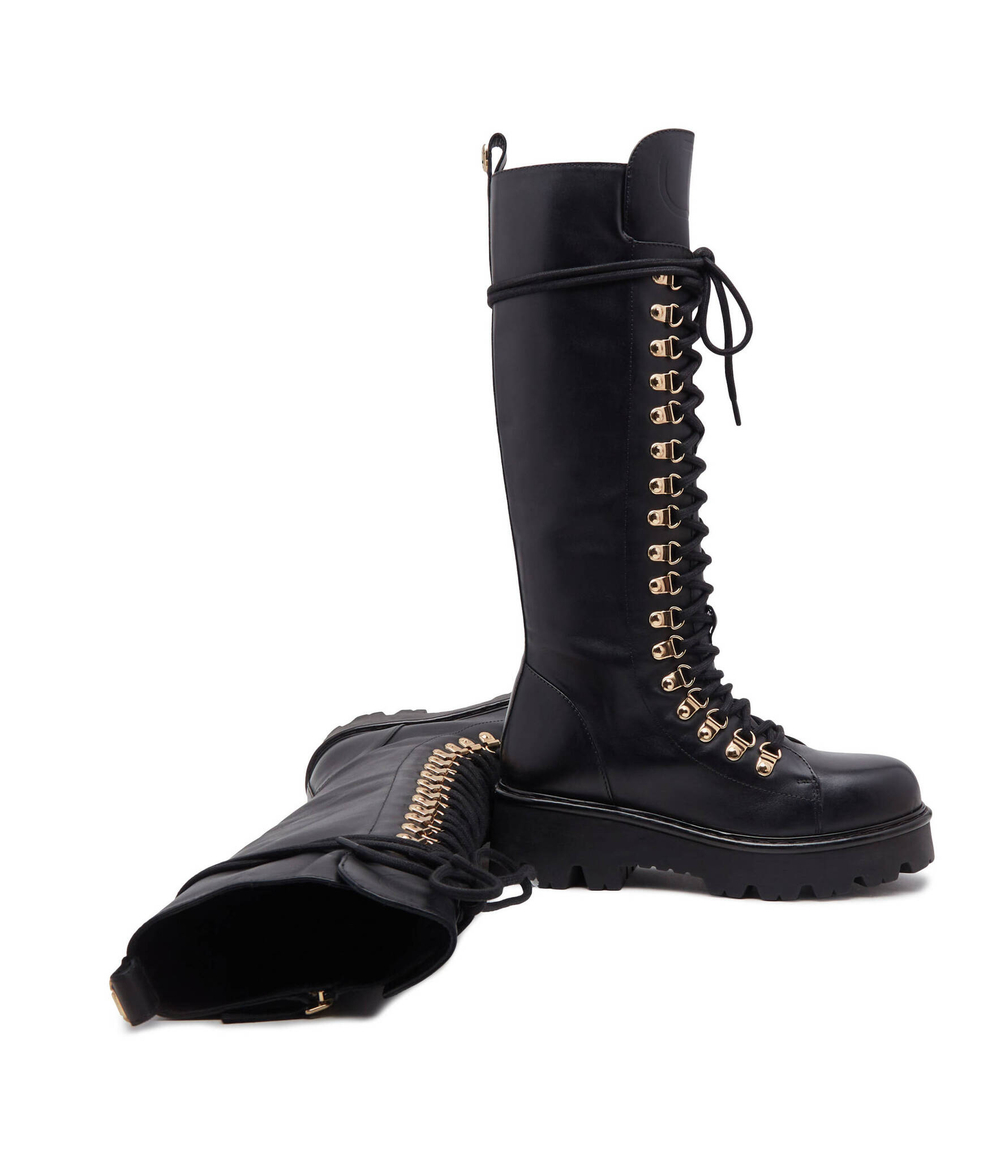 Кожаные офицерские сапоги TWINSET - черный(232TCT122)