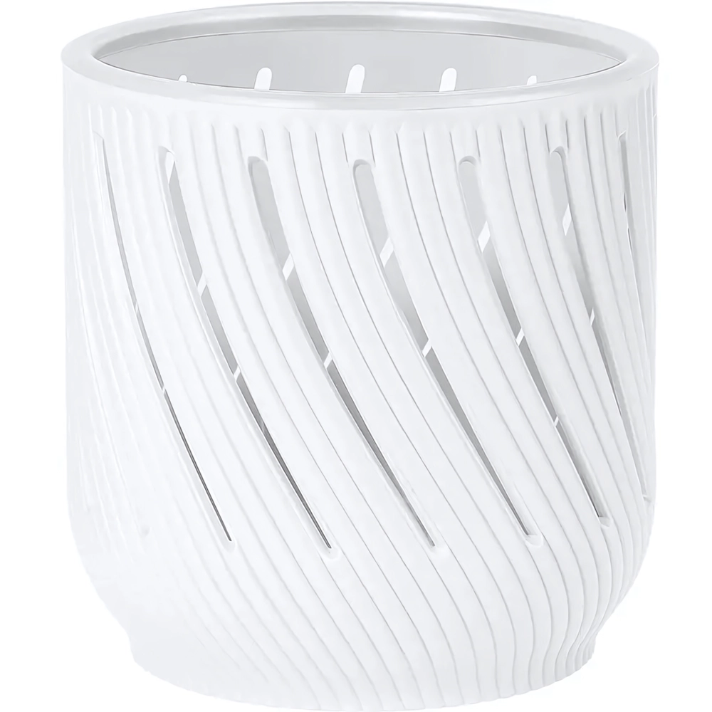 Кашпо для цветов пластиковое 1,3л d-12,5см «Fleurs» Белый