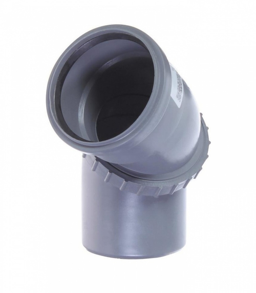 ПВХ Отвод Ф50х90 универсальный  ПОЛИТЭК  (50/1шт)