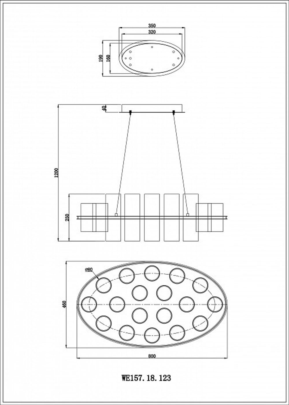 Подвесная люстра Wertmark Paula WE157.18.123