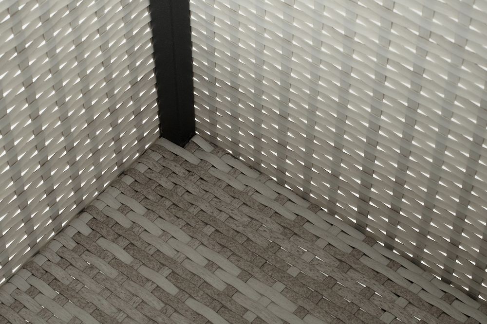 "Лунго" кашпо для цветов большое плетеное из искусственного ротанга, цвет бежевый