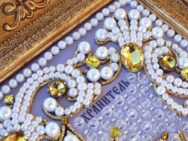 ЖС-8-ЗЖ Набор для вышивания хрустальными камнями Ангел Хранитель (желтый)