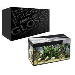 Aquael Glossy Black 80x35x54 см, 125 л (черный) -  аквариум с крышкой и освещением LED