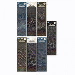 Наклейки детские Alingar, 7 см х 26 см, "Темные", (космос, бабочки, цветы, химия, музыка), ПВХ, тиснение, пакет с европодвесом