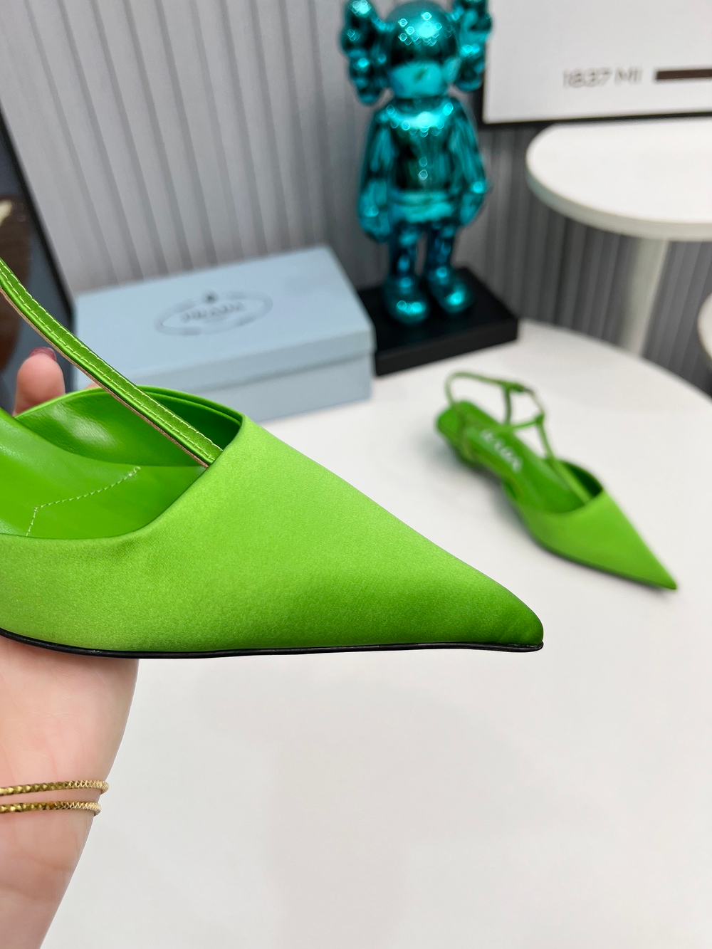 Prada Satin Slingback Pumps