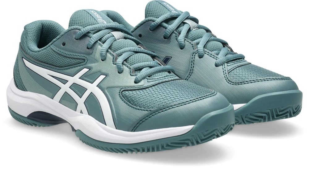 Детские Кроссовки теннисные  Asics Gel-Game GS Clay/OC - foggy teal/white