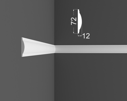 Молдинг МДФ DeArtio под покраску М 10.72.12