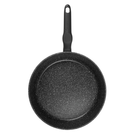 SATOSHI Стоун Сковорода литая глубокая d28см, антипригарное покрытие Мрамор, индукция