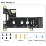 Верхний переходной адаптер x1001 для Raspberry pi 5 c Pcie на M.2 Key-M NVMe SSD