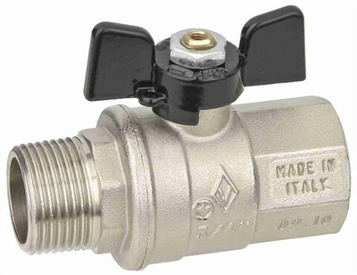 Бугатти Кран шаровый 1/2 г. ш. (УСИЛЕННЫЙ)  (80/20шт)