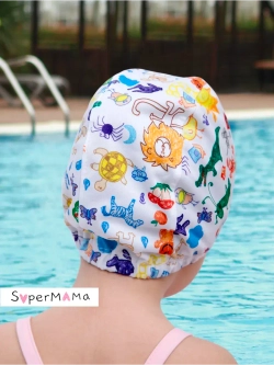 Шапочка для плавания детская непромокаемая для бассейна