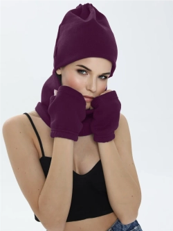 Шапка бини с начесом для хвоста, дред и кос