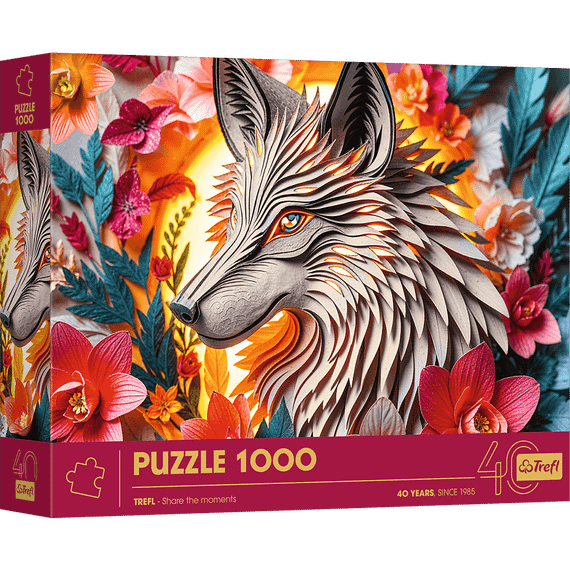 Pazl / Пазлы / Puzzles - "1000 40th anniversary Trefl " -  Wolf
