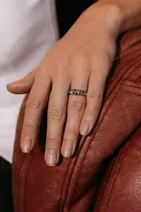 Кольцо "Мятое" в серебре незамкнутое