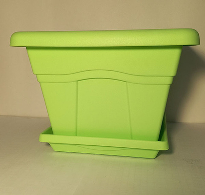 Горшок Квадро 2,9л. с поддоном колор.