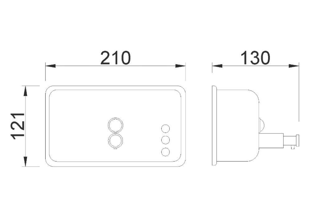 Диспенсер для мыла с кнопкой 1200 мл. нерж. сталь INOX 03002.W белый