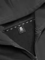 Худи Hardlunch Logo на молнии темно-серый