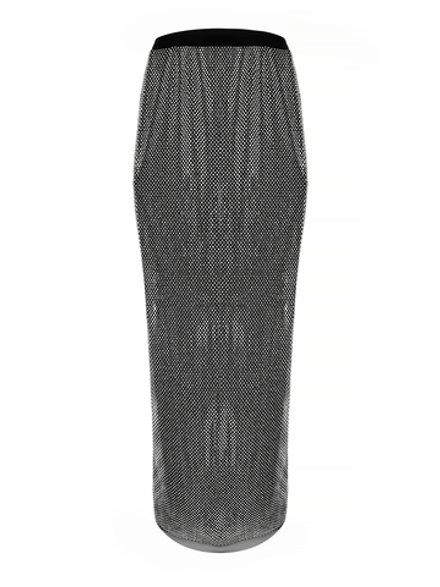 Юбка макси декорированная кристаллами