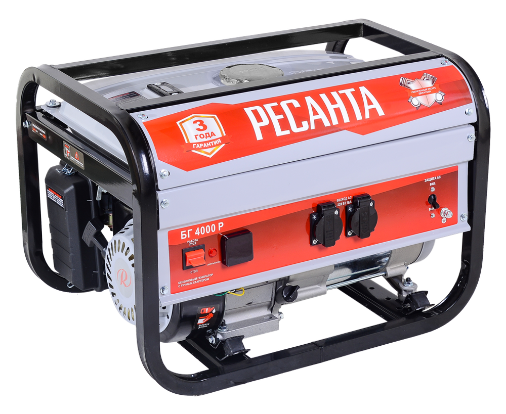Электрогенератор Ресанта БГ 4000 Р - [3 кВт / 220V]