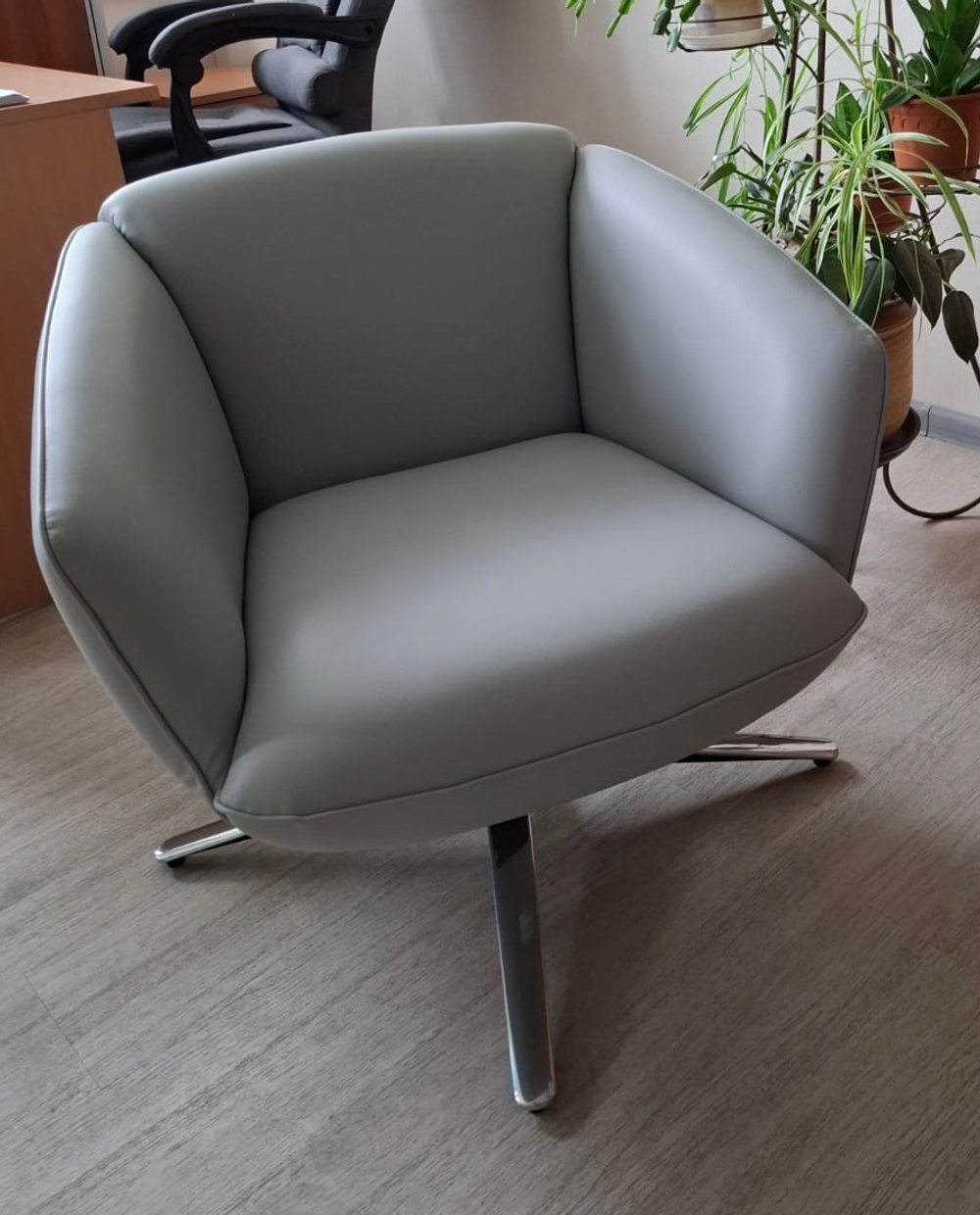 Кресло ZUCCA-R голубое LITCHI-#3