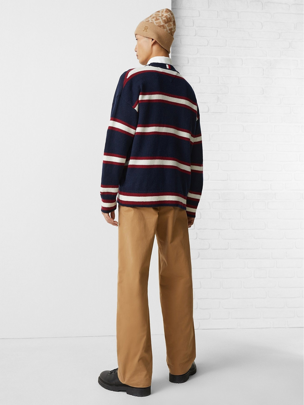 Свитер Tommy Hilfiger TH Monogram Stripe Wool Desert Sky