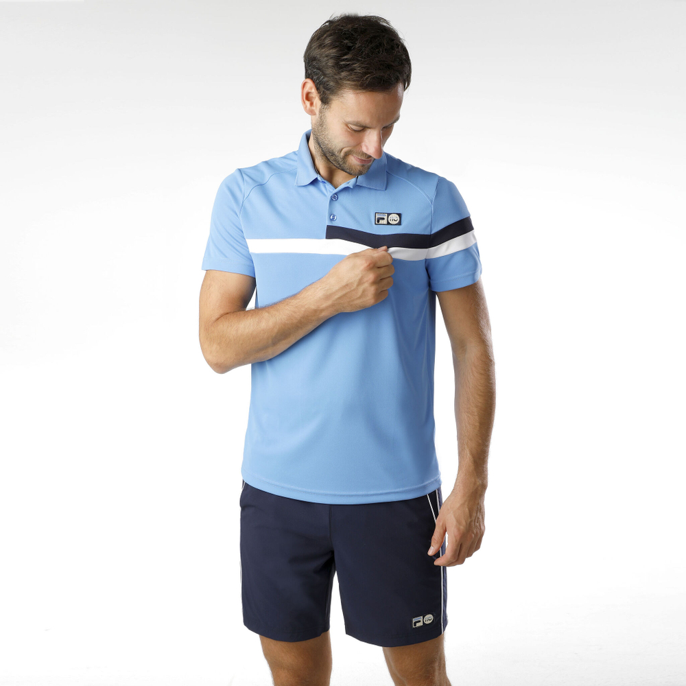 Мужское теннисное поло Fila Louie Polo Men - Light Blue