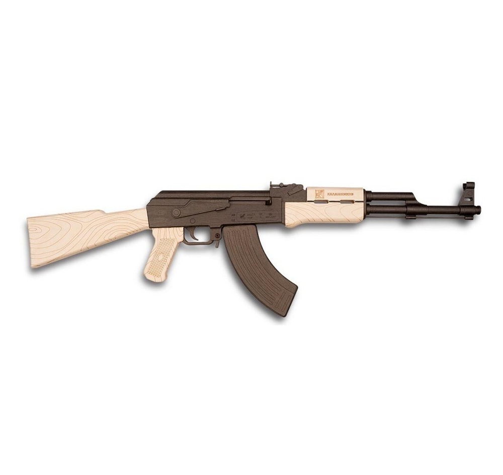 Автомат АК-47 от TARG - деревянный конструктор, сборная модель, 3d пазл