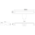 Душевой лоток Boheme Premium Linear 982-80-G нержавеющая сталь ЗОЛОТО
