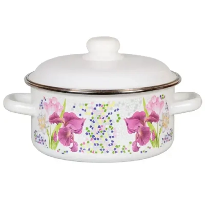 Кастрюля эмал цил 3,0л 1RB201М Мозаика