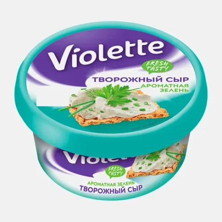 Сыр творожный Violette Ароматная зелень 70% 140г