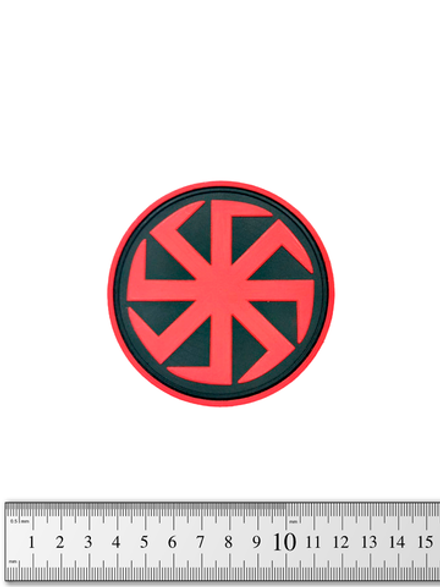 Шеврон Коловрат PVC. Красный на чёрном