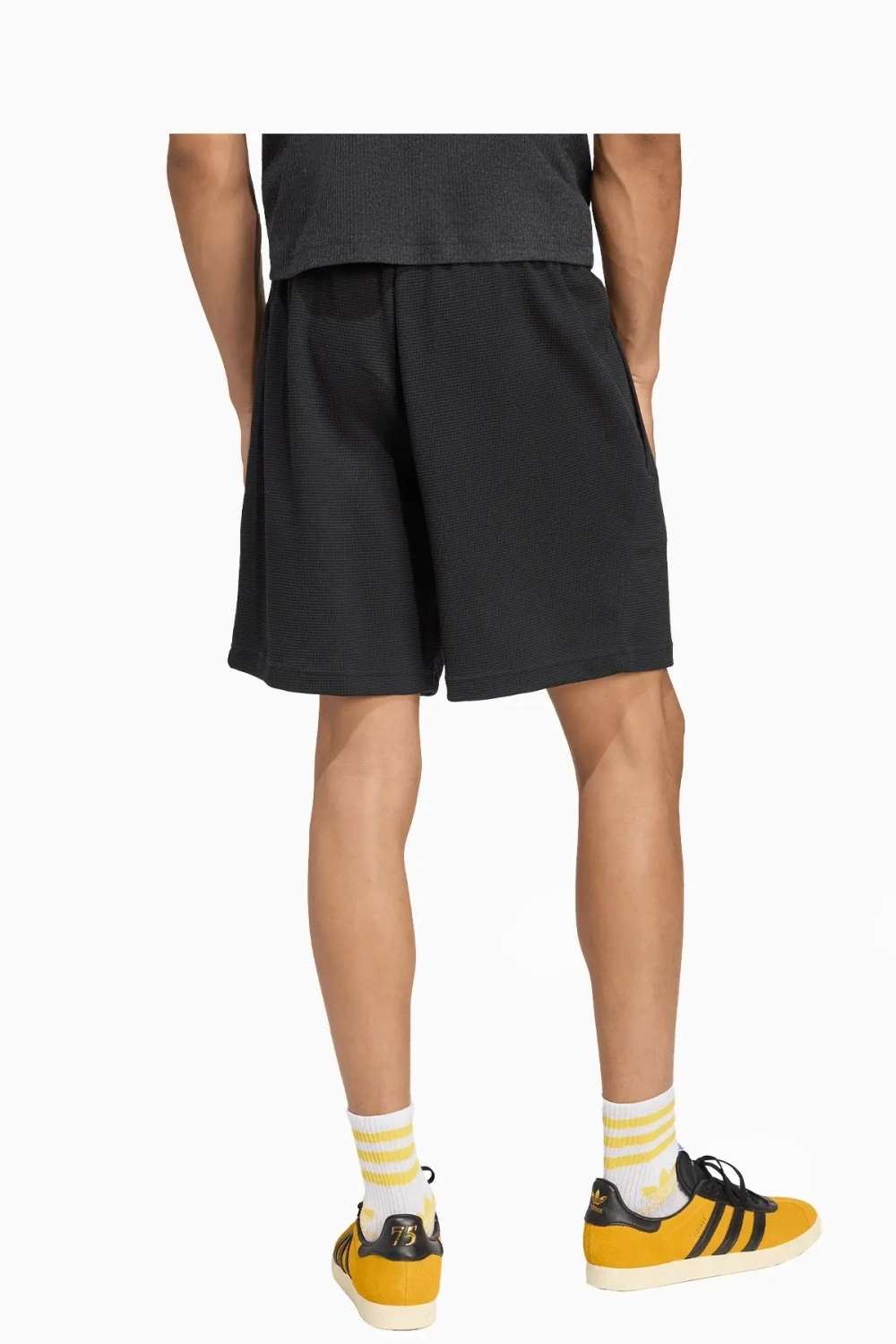 Шорты adidas Essentials Trefoil Waffle - черный