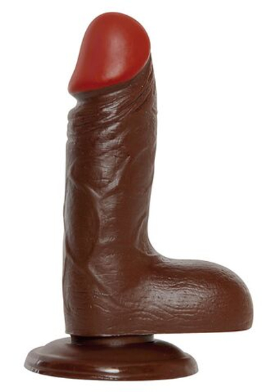 Реалистичный коричневый фаллос Real Rapture - 17 см. (Цвет: коричневый)