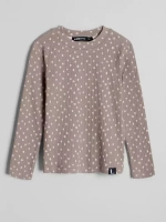 Лонгслив базовый для девочки с принтом