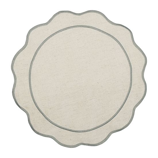 Салфетка под приборы anemone из коллекции trendy ruffles, D40 см, серый