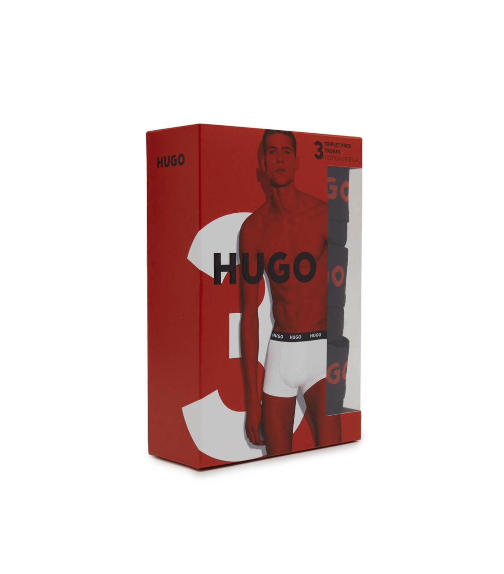 трусики-боксеры 3-pack Hugo Bodywear - черный(50469766)