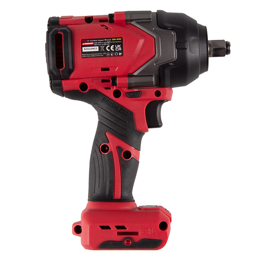 MIGHTY SEVEN (DW-406) Гайковерт аккумуляторный ударный 1/2", 1600 Нм, 18 В, без аккумулятора и ЗУ