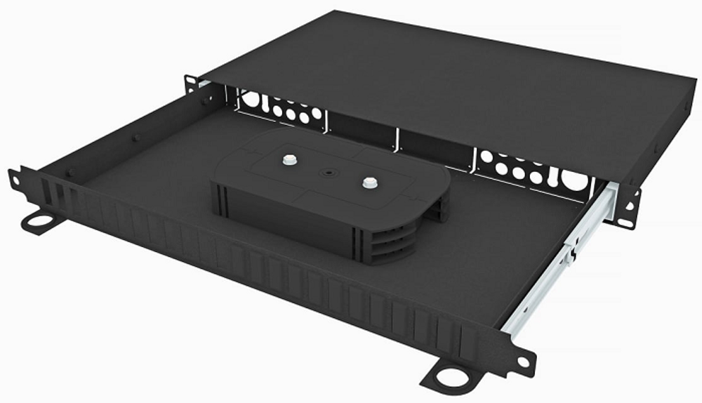 Кросс оптический стоечный  TopLAN КРСв-Top-1U-12DSC/QLC-BK