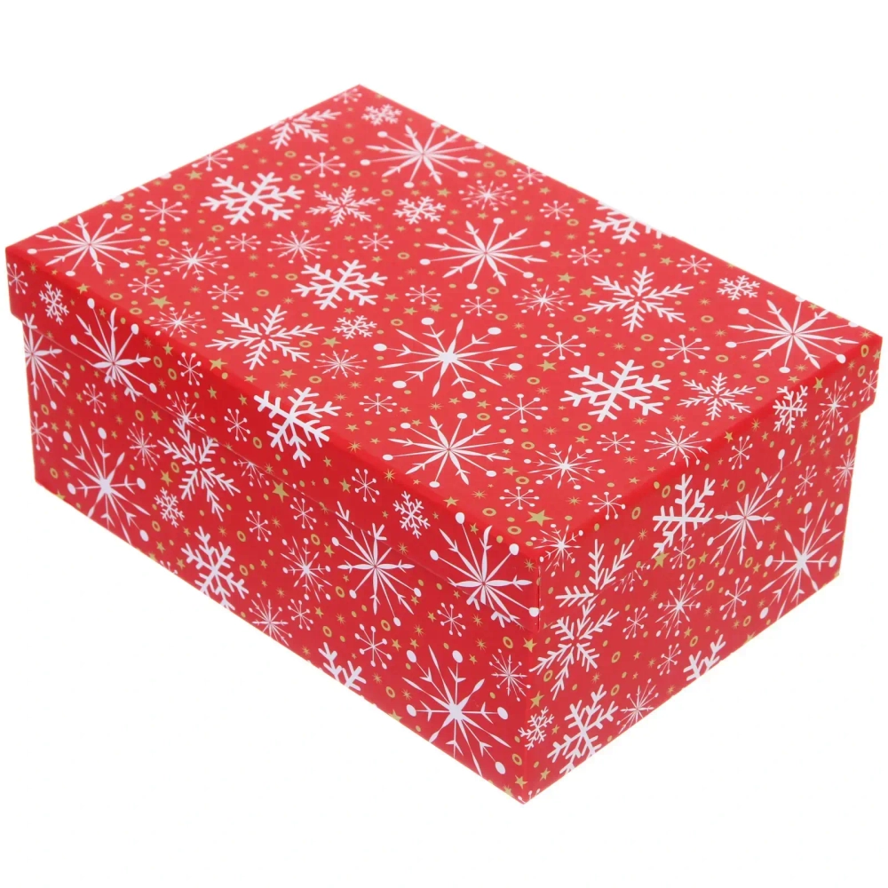 Коробка подарочная «Искристые снежинки» 23*16*9,5 см