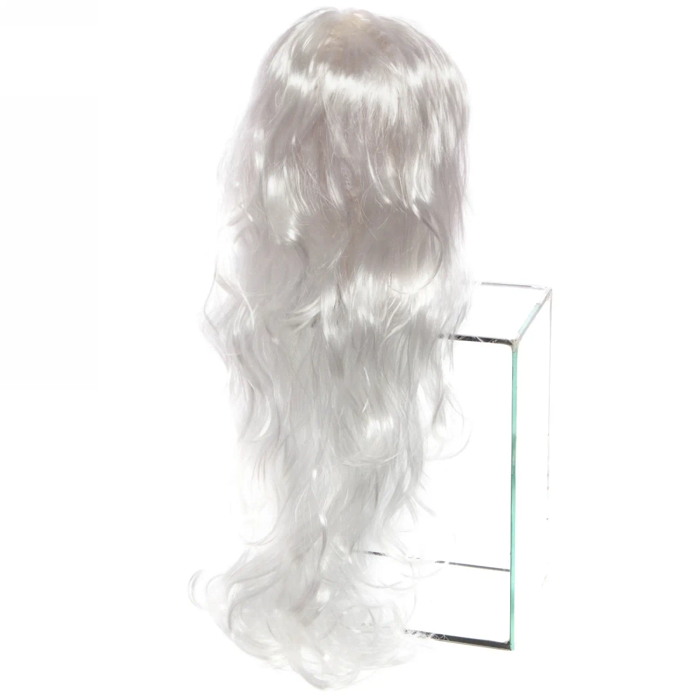 Парик карнавальный «Очарование» (волнистые локоны 90 см), Белый