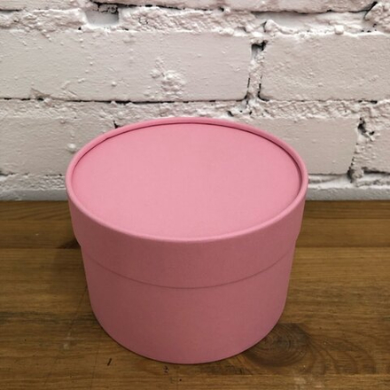Коробка круглая "Шайба" с завальцовкой, 16*10 см, Розовый